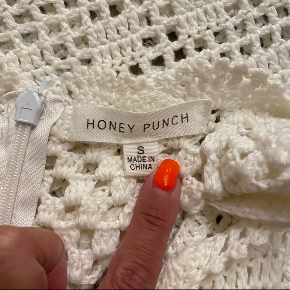 HONEY PUNCH white/ cream Crochet knit top - Picture 5 of 5